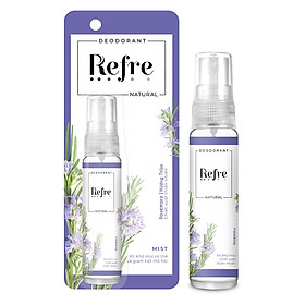 Hình ảnh Xịt khử mùi chiết xuất thiên nhiên Refre Natural Rosemary Hương Thảo (30ml)