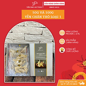 Yến chân thô còn lông nguyên chất từ tổ yến Khánh Hòa Yến Sào An Toàn Hộp 100g chia sẵn 10 túi