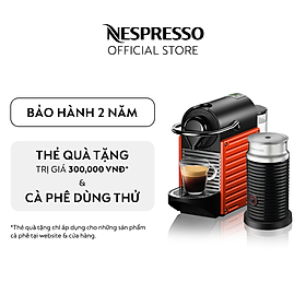 Mua Bộ máy pha cà phê Nespresso Pixie Đỏ & máy đánh sữa Aeroccino 3 - Hàng chính hãng