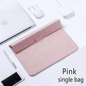 PU Đứng Dành Cho Laptop Macbook Pro 13 M1 Dành Cho Huawei Macbook Air 13 Ốp Lưng Pro 15 12 Mềm Mại túi Đựng Laptop Cho Matebook 14 - pink single
