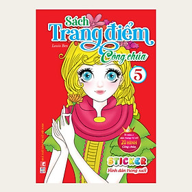 Sách - Trang Điểm Công Chúa - Tập 5 - Tô Màu + Sticker Trong Suốt - Việt Thư