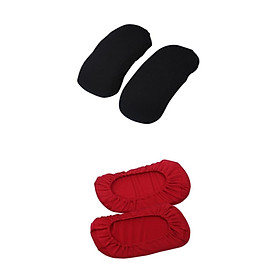 2 Pairs Modern Chair Armrest Cover Elastic Removable Chair Arm Covers Red/Black