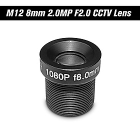 HD 2.0Megapixel 2MP 8mm M12 CCTV Board Lens IP Camera Lens F2.0 Fixed Iris M12*P0.5 1/2.7" Image Format 25° Viewing