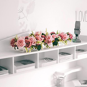 Clear Acrylic Flower Vase Rectangular Floral Centerpiece for Desk Countertop