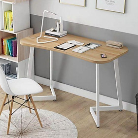Mua (Sẵn) BÀN LÀM VIỆC BÀN HỌC GỖ CHÂN KIM LOẠI TIỆN LỢI -100×75
