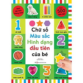 Dán hình thông minh- Chữ số , màu sắc, hình dạng đầu tiên của bé - Bản Quyền