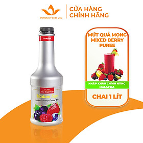 Mứt Madamsun hỗn hợp quả mọng (Mixed Berry Puree Mix) chai 1L - Hàng nhập khẩu Malaysia