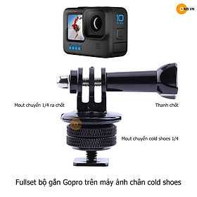 Mua Fullset bộ gắn Gopro cho máy ảnh chân cold shoes
