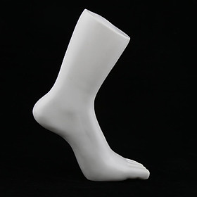 Unisex Plastic Foot Model Mannequin Feet for Shoes Sock Display White Left