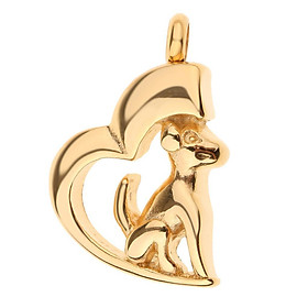 Stainless Steel Puppy  Ash Urn Pendant Memorial Cremation