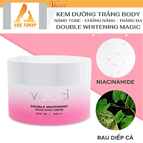 Kem BODY VACCI - Body Cream 160ml SPF36 PA++ Tone - Up - Làm Sáng Da - Nâng Tone Toàn Thân Siêu Đẹp