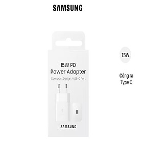 Củ Sạc Samsung Power Adapter 15W Type C PD EP-T1510 - Hàng Chính Hãng