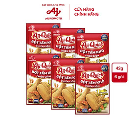 Combo 6 Gói Aji-Quick® Bột Tẩm Khô Chiên Giòn 42g/Gói