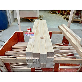 Mua  MS177  Thanh gỗ thông vuông 5cm x 5cm x dài 80cm + láng mịn 4 mặt