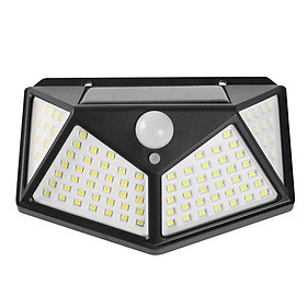 Đèn cảm ứng hồng ngoại năng lượng mặt trời Solar Sensor Wall light 100/20 bóng LED siêu sáng (Đen)