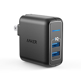 Cốc Sạc ANKER PowerPort Elite 2 cổng PIQ 24W Hàng chính hãng- A2023