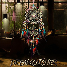 Five Rings Dreamcatcher Home Decor Hang Handmade Wind Chime Pendant Gift
