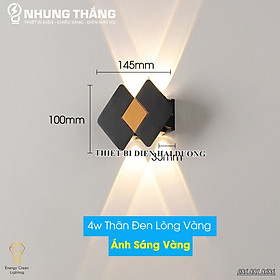 Mua Nhiều Mẫu - Đèn Hắt Tường Chống Nước 2 Đầu Chiếu Sáng DT-02119 - Thân Nhôm - Chip Led Siêu Sáng