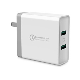 Mua Bộ sạc nhanh 30W 2 cổng Usb  Qc3.0 + Qc3.0 36W Usb Charger Quick Charge màu trắng UGREEN 40715CD161 Hàng chính hãng