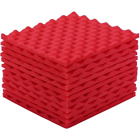 Set 12 Mút Dán Tường Cách Âm Cho Phòng Thu (30 x 30cm/ 12 x 12in) - Đỏ