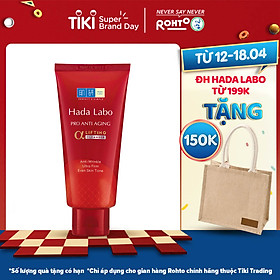 Sữa rửa mặt dưỡng chuyên biệt chống lão hóa Hada Labo Pro Anti Aging α Lifting Cleanser (80g)