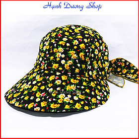 Mũ chống nắng họa tiết hoa thời trang, mỏ nón dài che nắng tốt, dễ dàng điều chỉnh size đầu