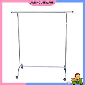 Mua {Giá cực sốc} Sào phơi đồ inox đơn có khoen treo quần áo