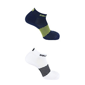 Tất vớ nam nữ unisex Salomon không cotton SOCKS-XA 2PP WHITE/DRESS BLUE L40278600 - BLACK/BLACK L40278700