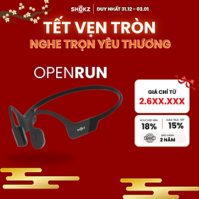 Tai Nghe Bluetooth Thể Thao Truyền Âm Thanh Qua Xương SHOKZ OPEN RUN S803 - Hàng chính hãng - màu đen