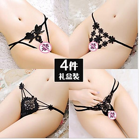 Sét 4 Quần lót lọt khe nữ C30 – Com bo Quần lọt khe ren sexy - Quần lót lọt khe nữ ren sexy - Quần lót nữ lọt khe xẻ dáy