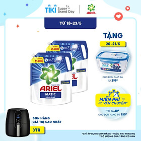 Combo 2 Túi Nước Giặt Ariel Khử Mùi Ẩm Mốc (2.1Kg/ Túi)