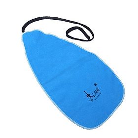 Deerskin Flocking Cleaning Wiping Clothes for Music Wind Instruments Blue