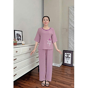 đồ bộ trung niên vải lụa cực mát