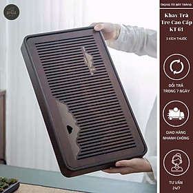 Mua Khay Trà Tre Cao Cấp Hình Chữ Nhật  3 Kích Thước KT 61