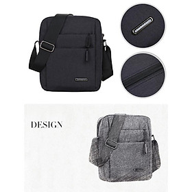 Túi đeo chéo nam, Túi nam đeo chéo Mini nhỏ gọn Slim Bag Unisex vải Oxford nhập khẩu chống thấm nước T44 - Đen