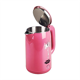 Mua Bình đun siêu tốc 2 lớp Ladomax dung tích 2.5L  lòng ấm bằng inox 304 đúc nguyên khối không bị rò rỉ nước (Màu Hồng) - Hàng chính hãng