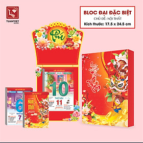 LỊCH BLOC 2025 TUANVIET BOOKS - Block lịch kích cỡ (24x35cm, 20.5x30.5cm, 17x24cm, 10x14.5cm) - Mẫu ngẫu nhiên