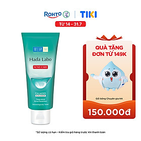 Sữa rửa mặt Hada Labo cho da dầu mụn, da nhạy cảm Hada Labo Acne Care Calming Cleanser 80g