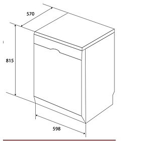 Máy Rửa Chén Âm Bán Phần KAFF KF-BDWSI12.6 - 14 Bộ - Hàng Chính Hãng