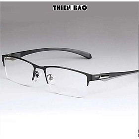 Gọng kính thời trang NAM NỮ 0 độ ( Có bán độ lão thị, viễn thị trung niên) nửa viền thể thao cực đẹp KT17 tròng Nhật bản cao cấp loại I nhẹ nhàng thoải mái
