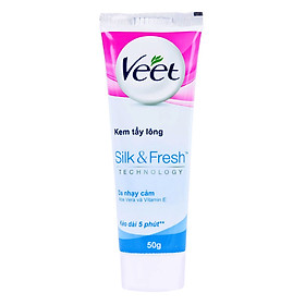 Kem Tẩy Lông Cho Da Nhạy Cảm Veet Silk & Fresh (50g / Tuýp)