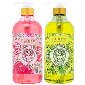 Combo 02 Chai Sữa Tắm Purité 850ml (Hoa Hồng + Tinh Dầu Thơm)