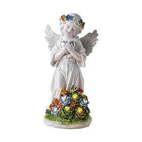 Angel Statues Angel Decoration Collectible Luminous for Landscape