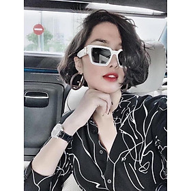 Kính mát unisex nam nữ Mắt vuông cao cấp + Tặng phụ kiện kèm theo