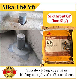 Vữa đổ chống thấm cổ ống xuyên sàn - SikaGrout GP (bao 5kg)