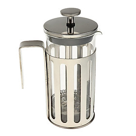 Coffee & Tea Maker, French Press Coffee Maker, Stainless Steel & Heat-Resistant Borosilicate Glass French Press