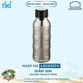 Bình Giữ Nhiệt Thép Không Gỉ Bumper Bottle Lock&Lock LHC4142SLV (650ml) - Bạc