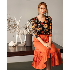 Áo Hoa Marigold TOP183 Thời trang thiết kế Hity