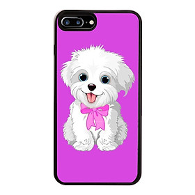 Ốp Lưng Kính Cường Lực Dành Cho Điện Thoại iPhone 7 Plus / 8 Plus Puppy Cute Mẫu 4