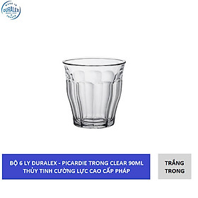 {Hàng chính hãng} Bộ 6 ly Duralex - Picardie Trong Clear Thủy tinh cường lực cao cấp Pháp